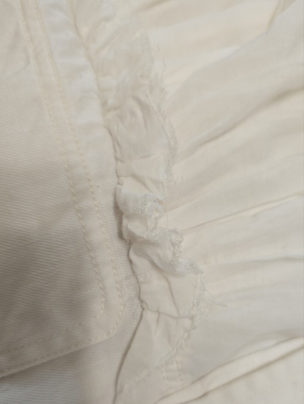Pilcro White Shirt with Navy Stitch Detailing - Picture 6 of 9